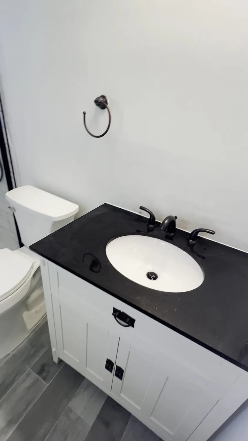 Small bathroom vanity and sink update in Charlotte NC by Dmitrii Handyman Service